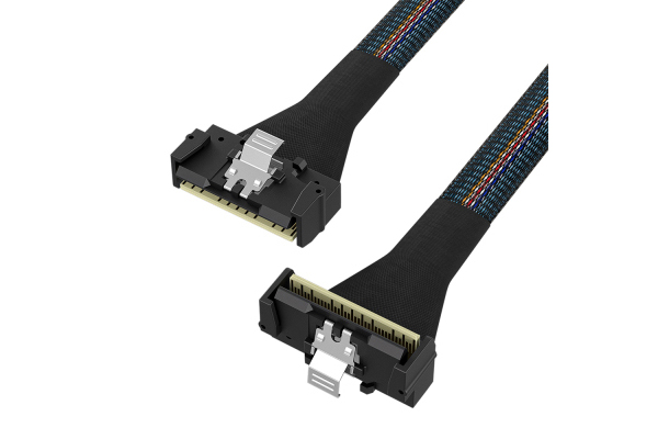 LP SlimSAS SFF-8654 8i转LP SFF-8654 8i内弯 服务器磁盘阵列数据线